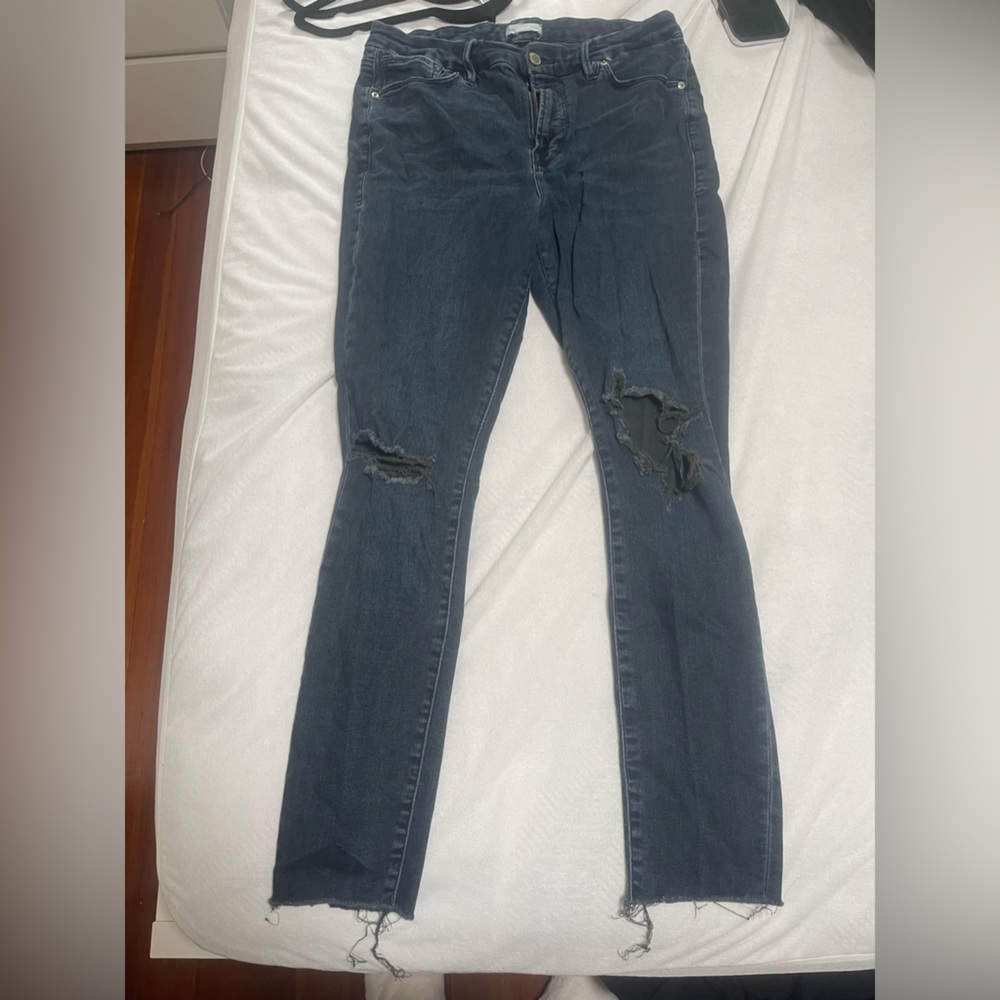 Good American ripped skinny jeans